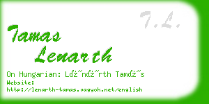 tamas lenarth business card